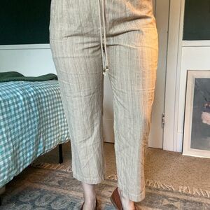 Vintage Cream, Gold, and White Women's Pants